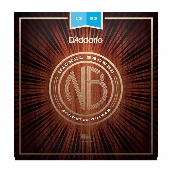 D'Addario NB1253 Nickel Bronze Light Acoustic Strings 12-53