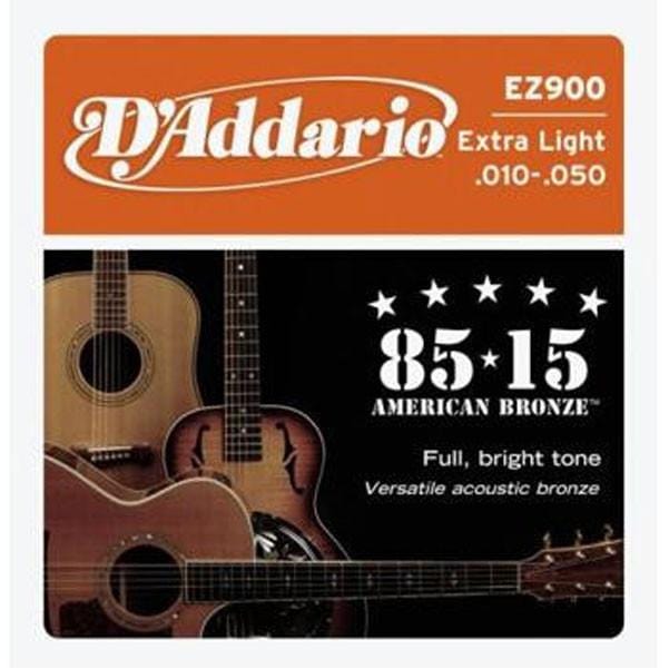 D'Addario EZ900 85/15 Bronze Acoustic Guitar Extra Light Strings 10-50