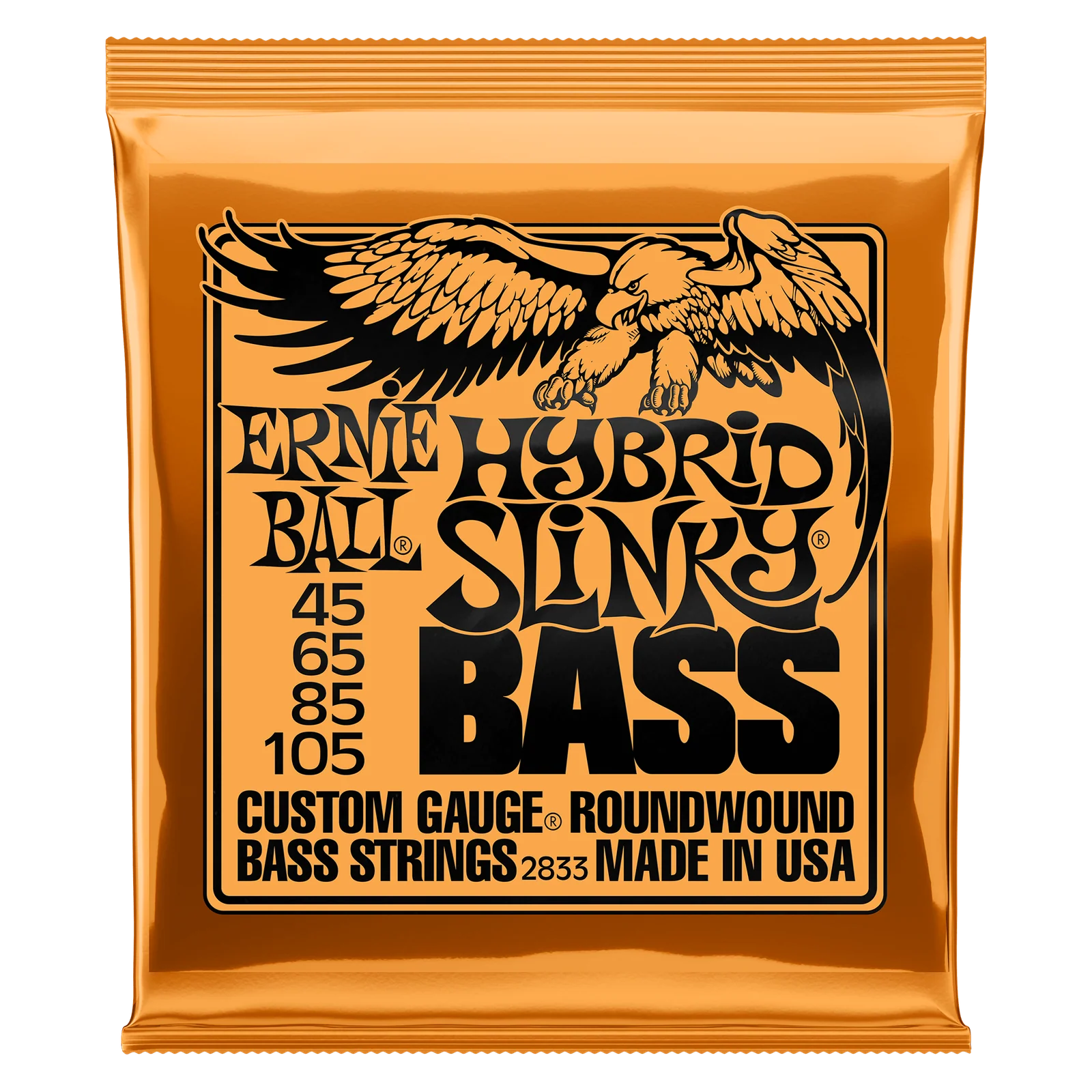 Ernie Ball 2833 Hybrid Slinky Bass Guitar Strings - Round Wound. - 0.045-0.105