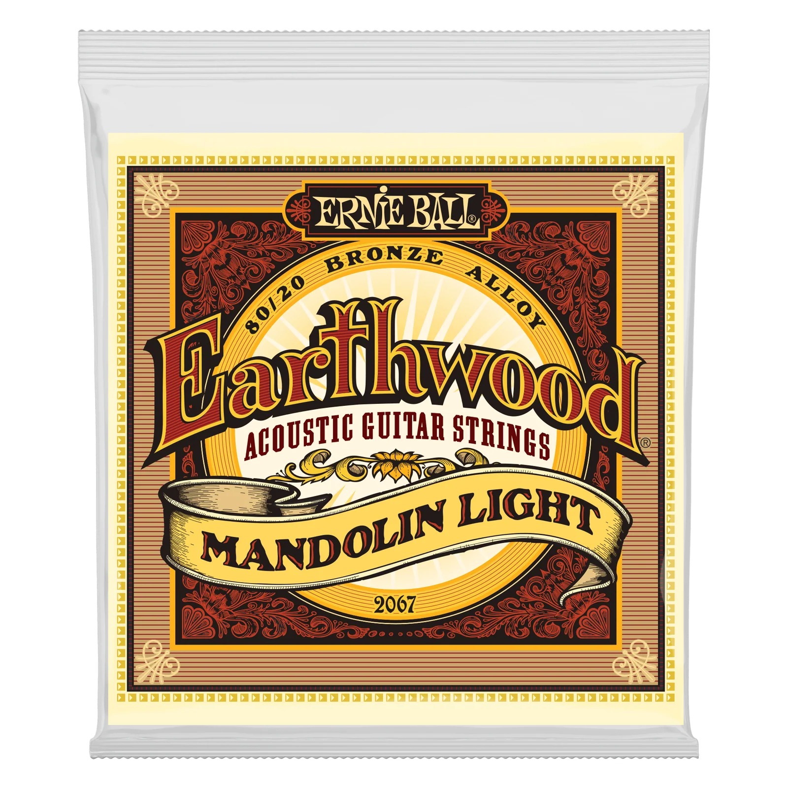 Ernie Ball 2067 Earthwood 80/20 Bronze Mandolin Light Strings