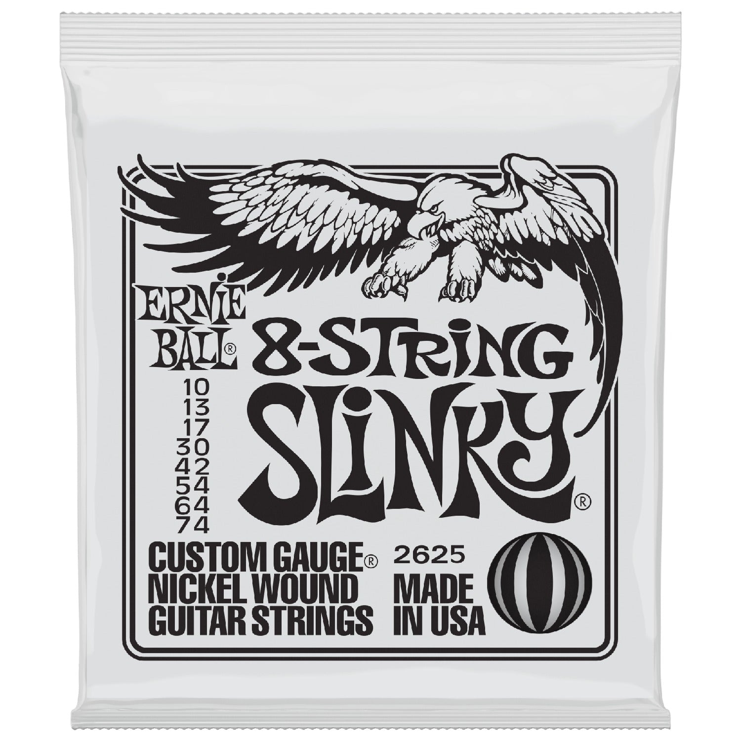 Ernie Ball 2625 Slinky Electric Strings, 8-String - 0.10-0.42