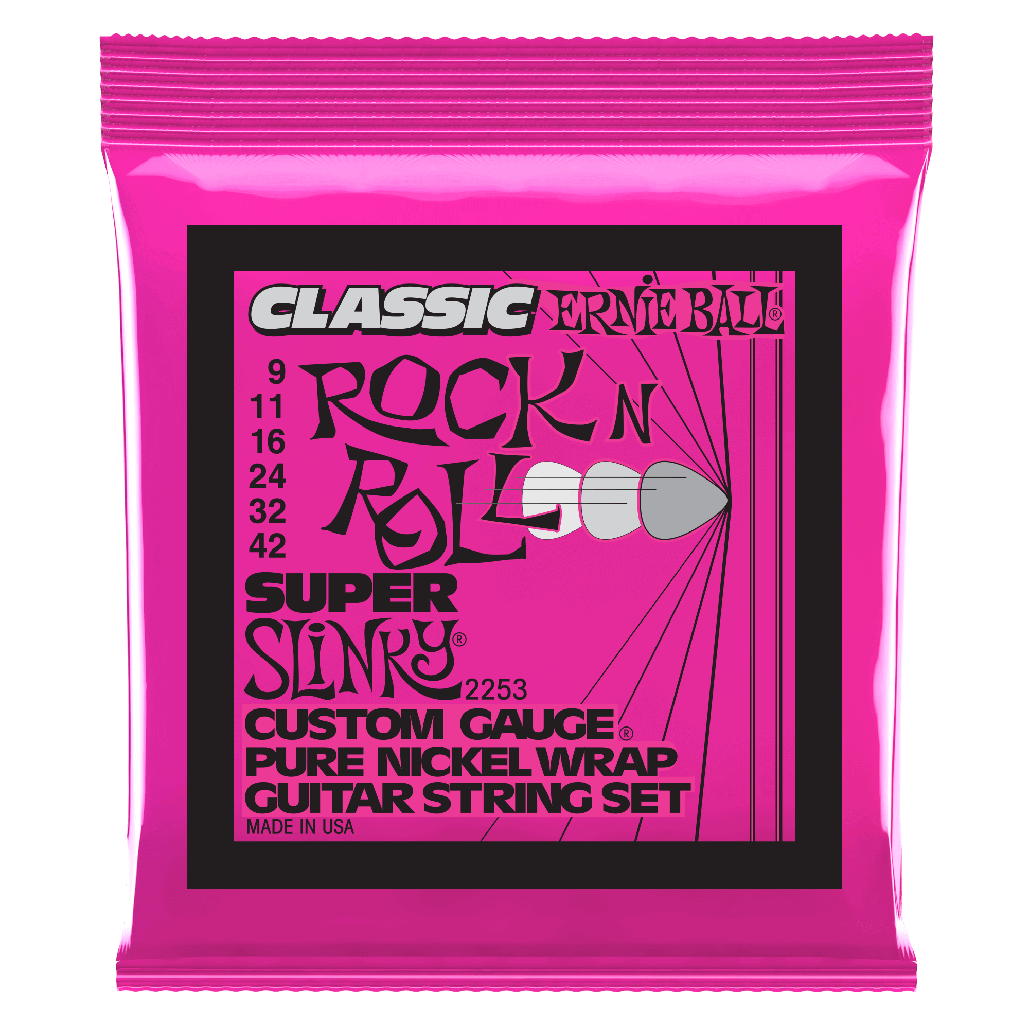 Ernie Ball 2253 Classic Super Slinky Electric Guitar Strings