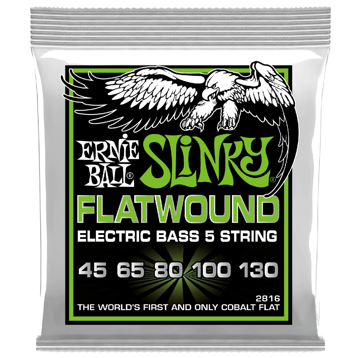 Ernie Ball 2816 Regular Slinky 5-Strings Flatwound Electric Bass Strings - 45-130