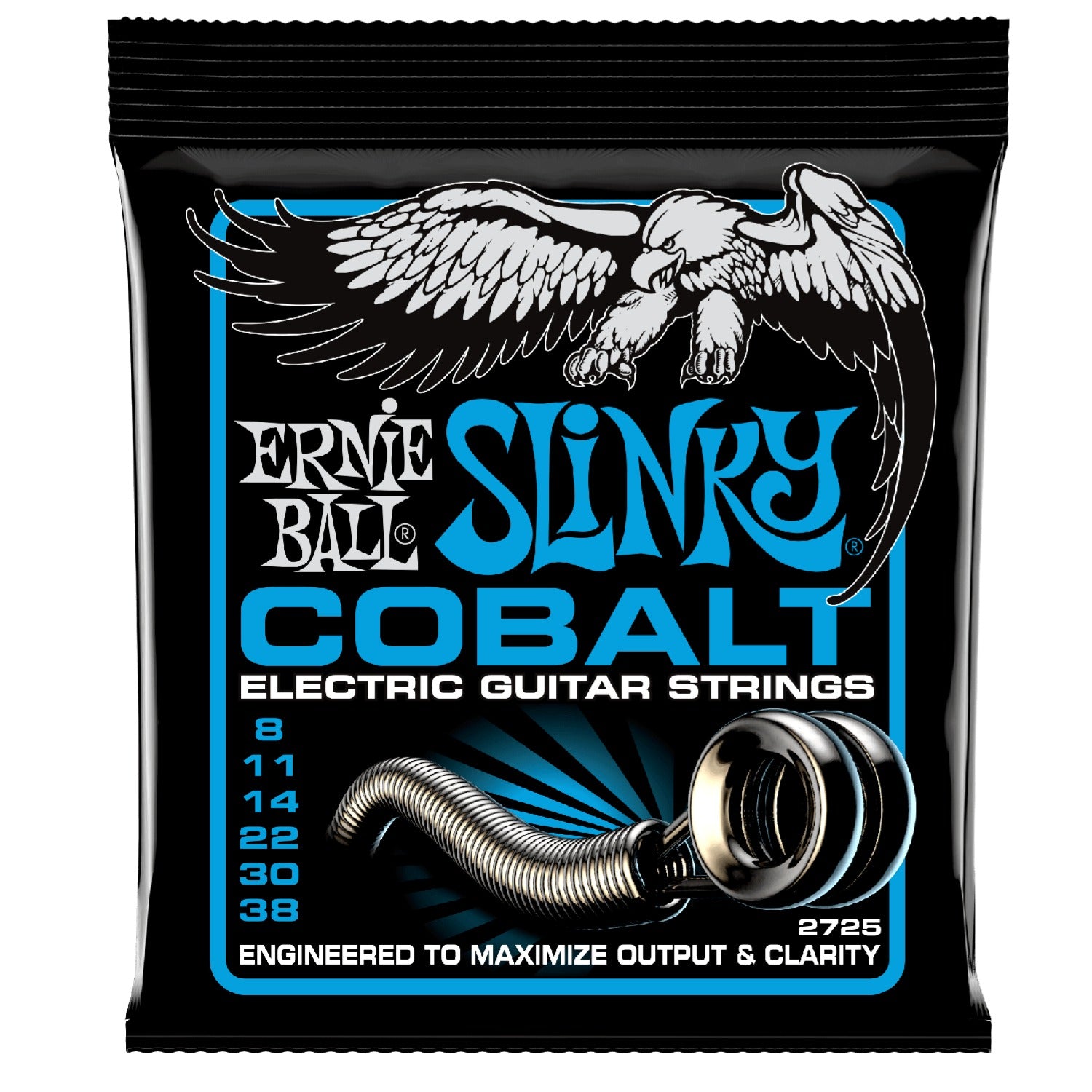 Ernie Ball 2725 Extra Slinky Cobalt Electric Guitar Strings - 8-38
