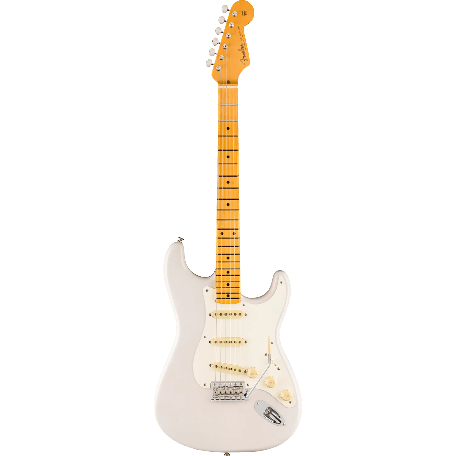 Fender Eric Johnson Stratocaster Electric Guitar, Maple Fingerboard, White Blonde