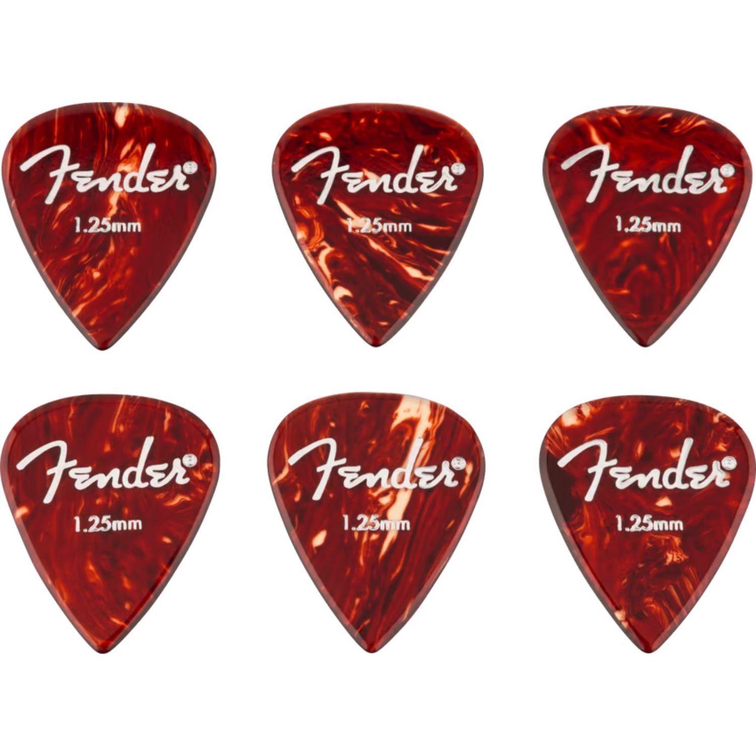 Fender Aero Acrylic Tortoiseshell Guitar Picks - Pack of 6