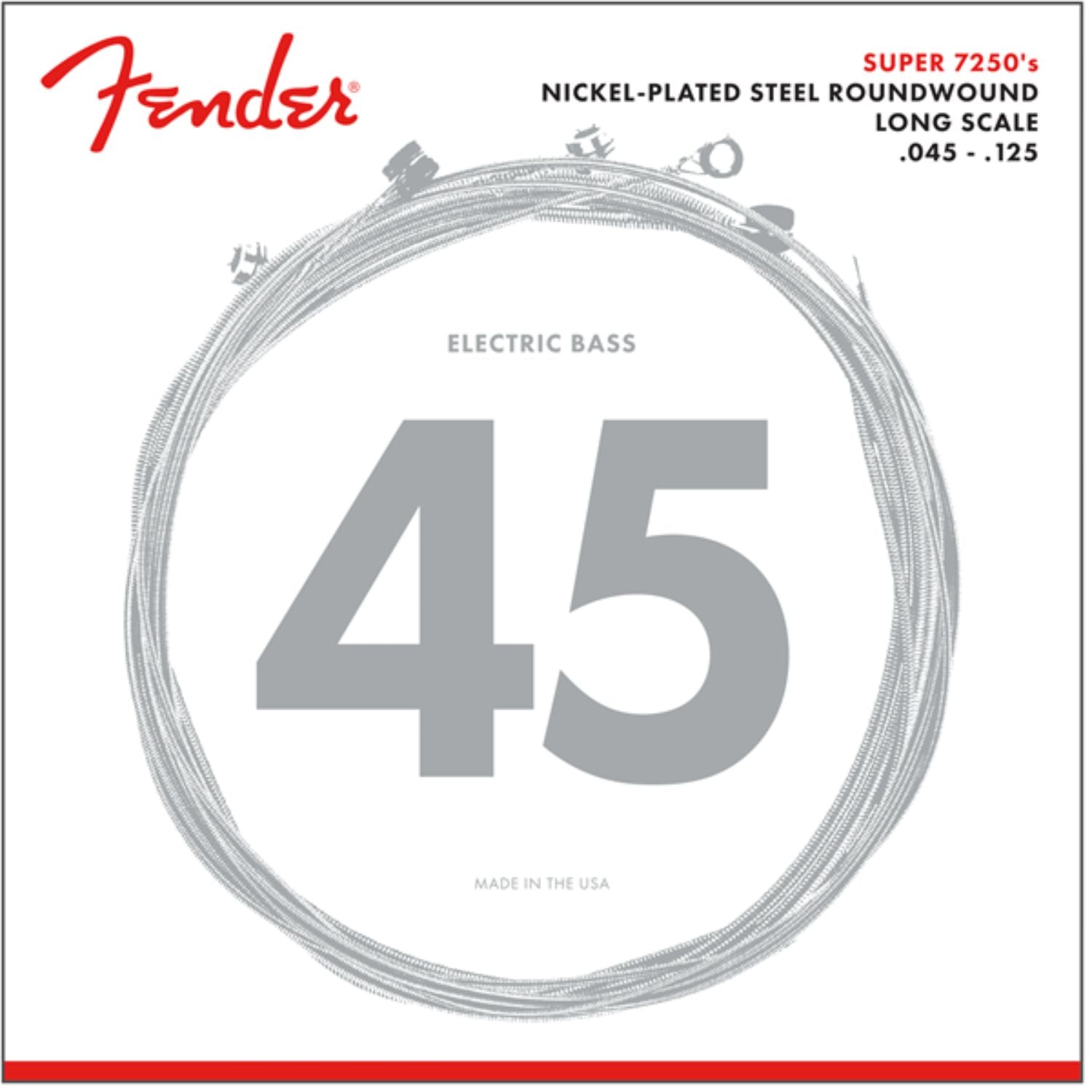 Fender 72505M Nickel Plated Steel Long Scale 5-String Bass Guitar Strings - 45-125