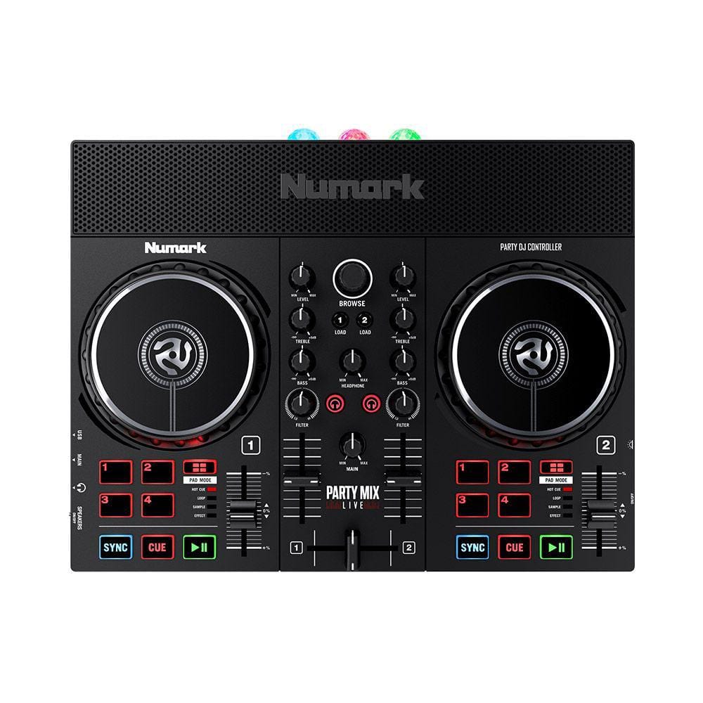 Numark Party Mix Live DJ Controller with Built-In Light Show and Speakers